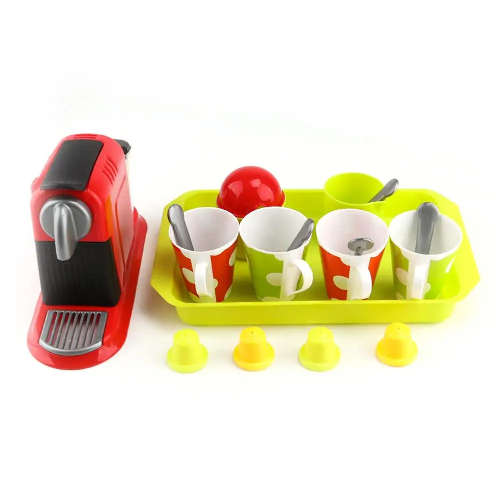 

Children's Tableware Mini Cute Coffee Machine Afternoon Tea Pretend Toy Play House Set Kitchen Toys For Children Christmas Gift