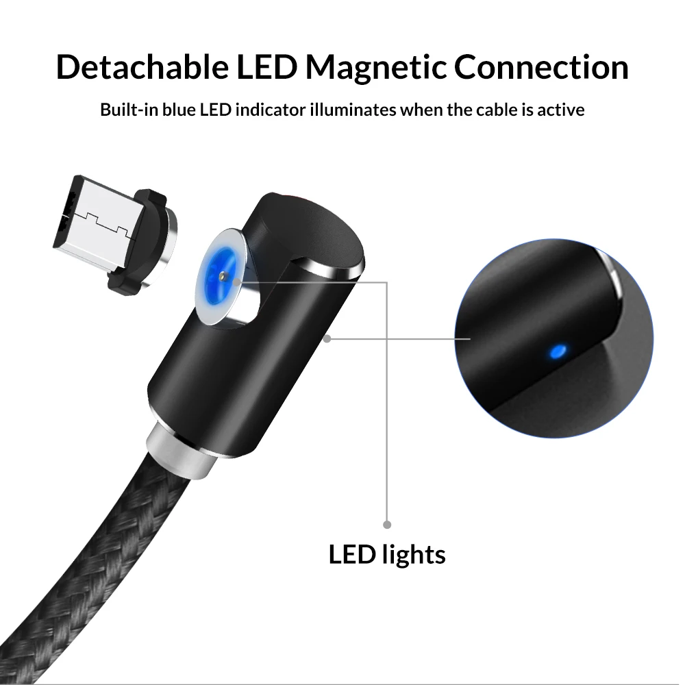 Магнитный кабель TOPK L типа 1 м для iPhone x xs max xr Micro Usb Type C USB Xiaomi Redmi note 7 Huawei Samsung|Кабели