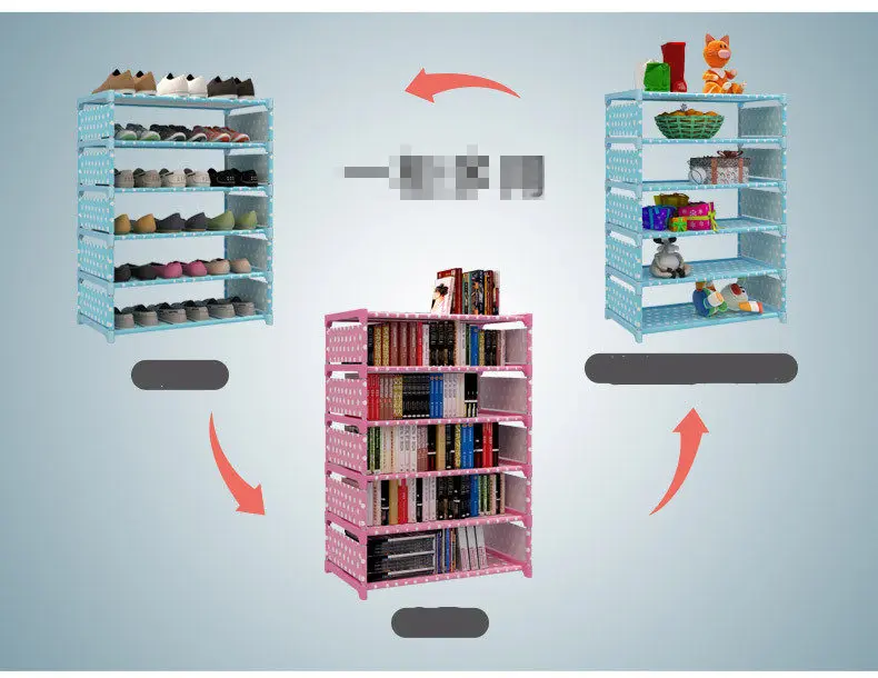 5 Tier Shoe Rack Storage Shelves Simple living Room Home Decorations Debris Organizer Cabinet