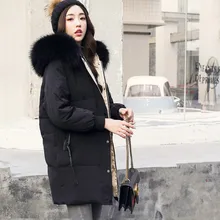 KMETRAM зимняя белая куртка-пуховик с гусиным пухом для женщин, воротник из натурального меха енота, плотное пальто с капюшоном размера плюс 5xl, винтажные свободные парки MY567