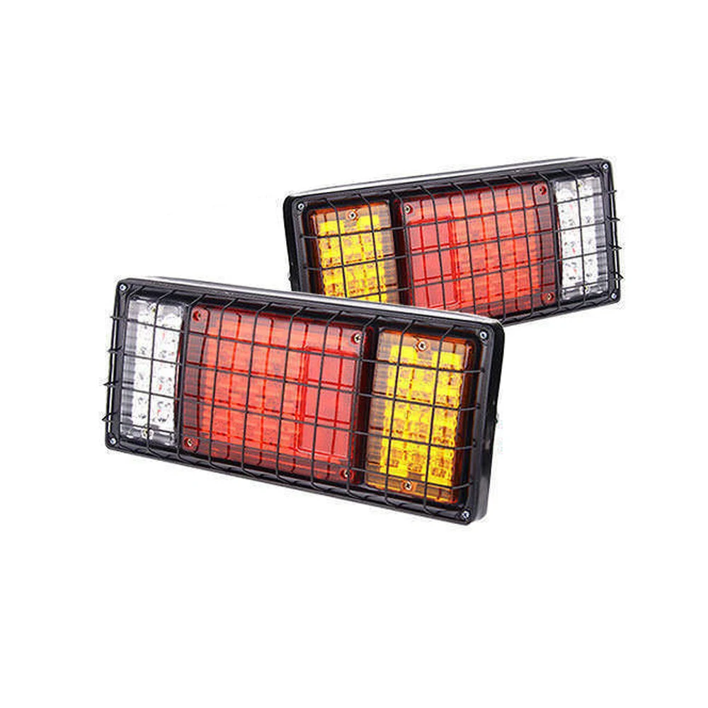 2PCS 24V Truck LED Tail Light Rear Lamp Stop Reverse Safety Indicator Fog Lights Waterproof For Trailer Car Truck Taillights (4)