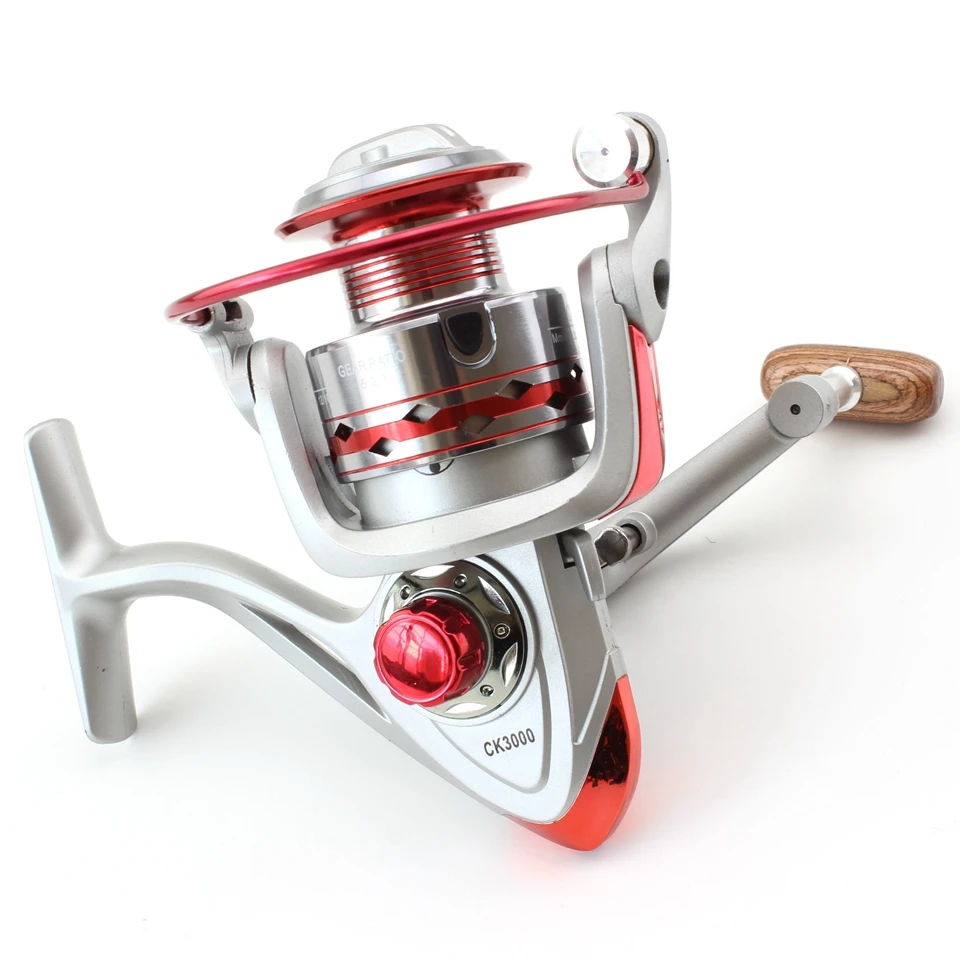 Carretel de Pesca Rolamentos de Esferas Nova Promoção! 12 Ck1000 7000 5.2: 1 Intercambiáveis Dobrável Handle Pesca Spinning Reel Fishing Reel
