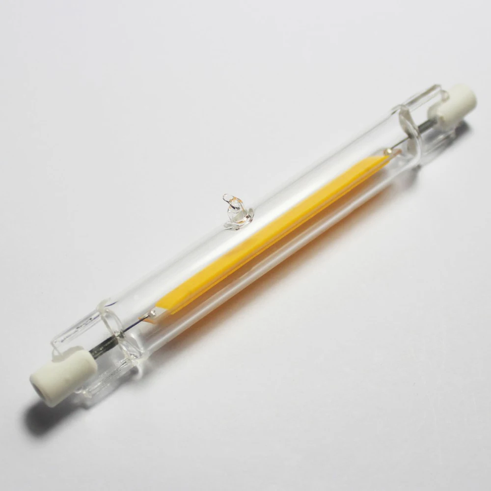 R7S cob led r7s стеклянная трубка 8 Вт 118 лм 220 мм AC 360 в градусов лампочка сменная