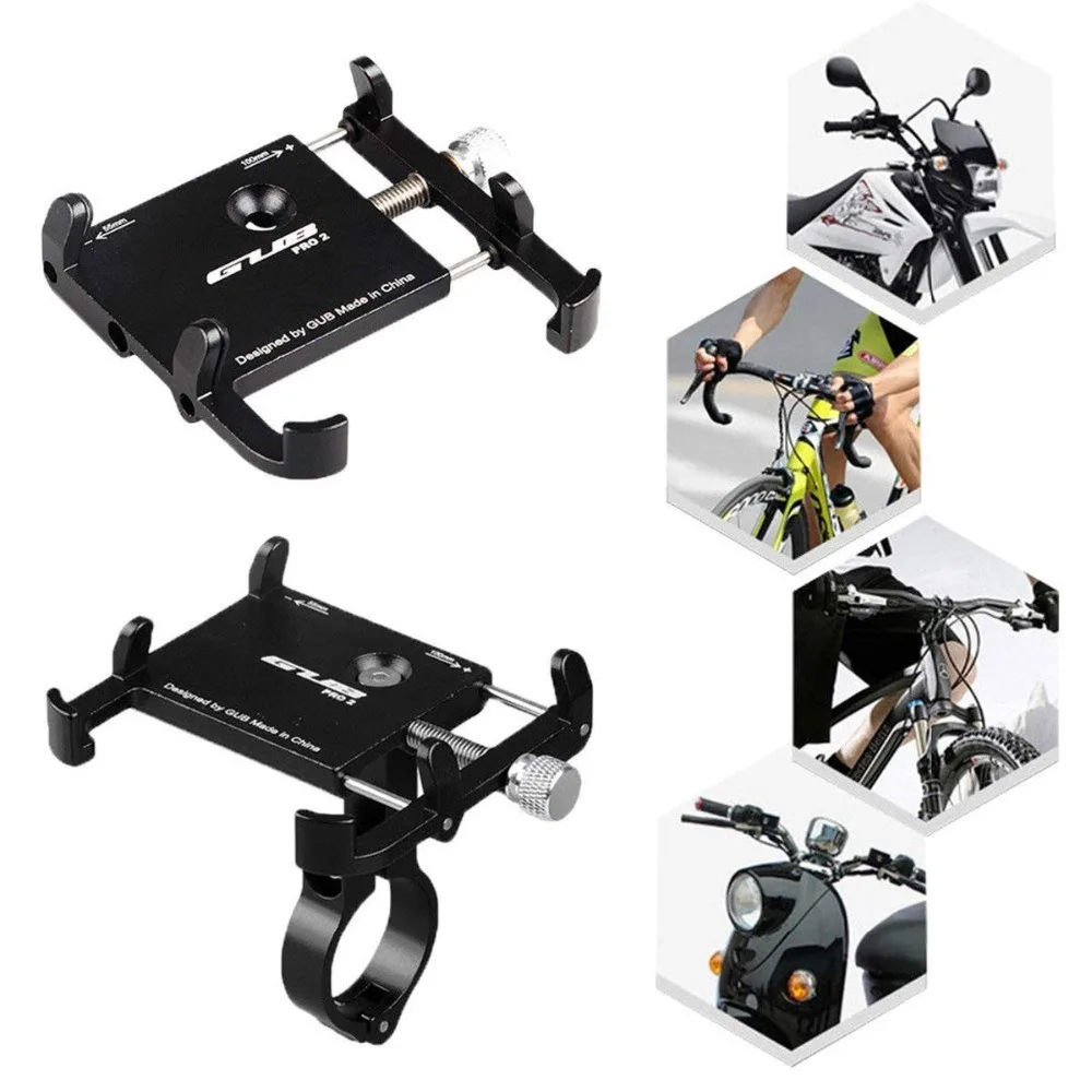 Universal Bicycle Phone Holder Motorcycle Handlebar Clip Stand For iPhone Samsung Mount Bracket Support For 3.5-6.2
