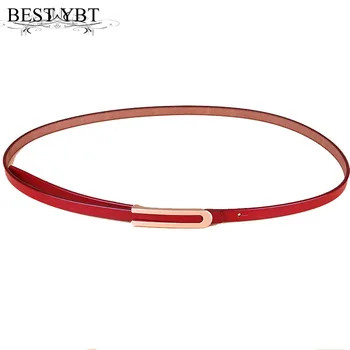 

Best YBT Women Belt Imitation leather Alloy Insert Buckle Thin Belt Dress Pants Decoration New Arrival Casual Fashion Women Belt