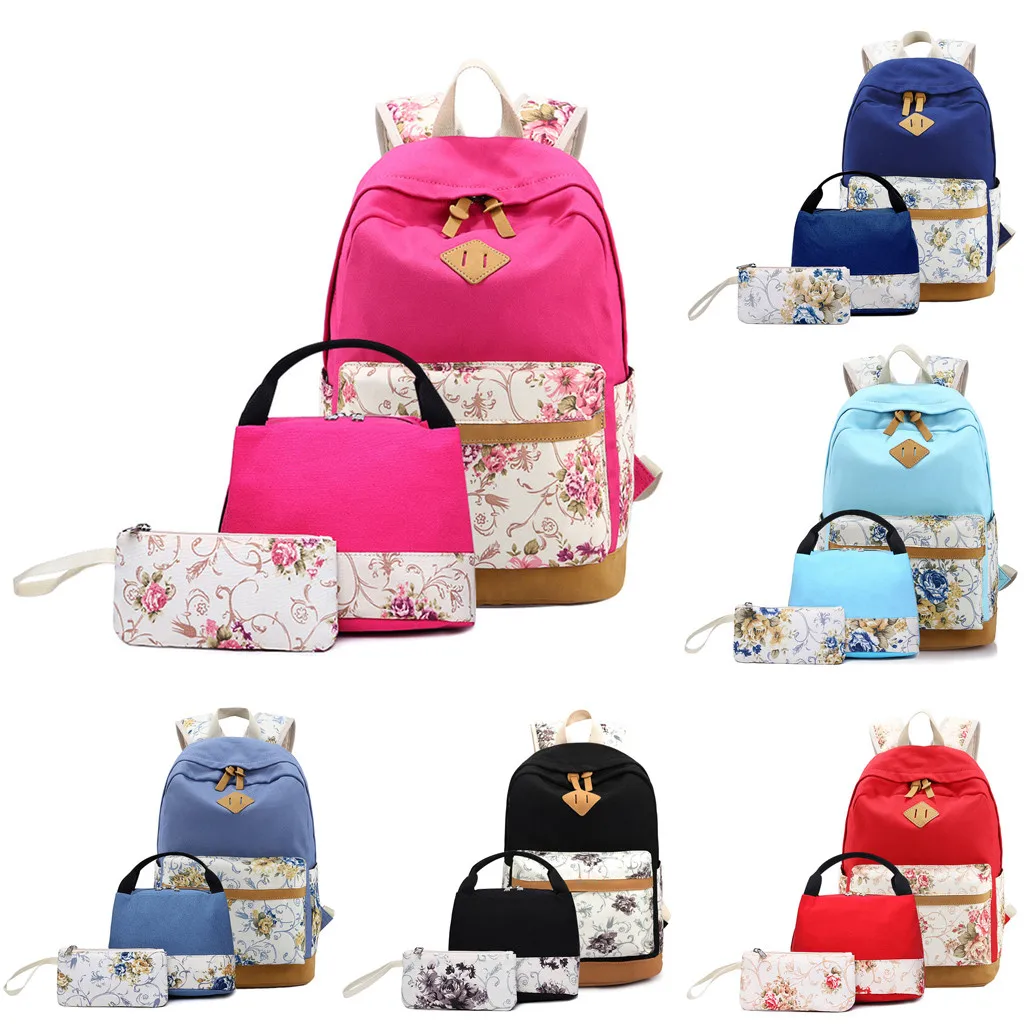 

waterproof Children School Bags Teen Kids Girl Women Canvas Laptop Shoulder Bag School Backpack Rucksack Bookbag 40