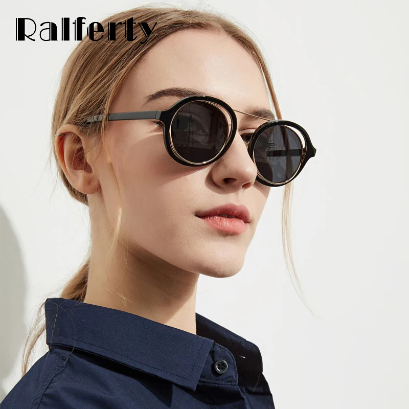 

Ralferty 2018 Vintage Steampunk Sunglasses Women Unique Retro Eyewear Accessories Black Sun Glasses For Women UV400 Oculo W81379