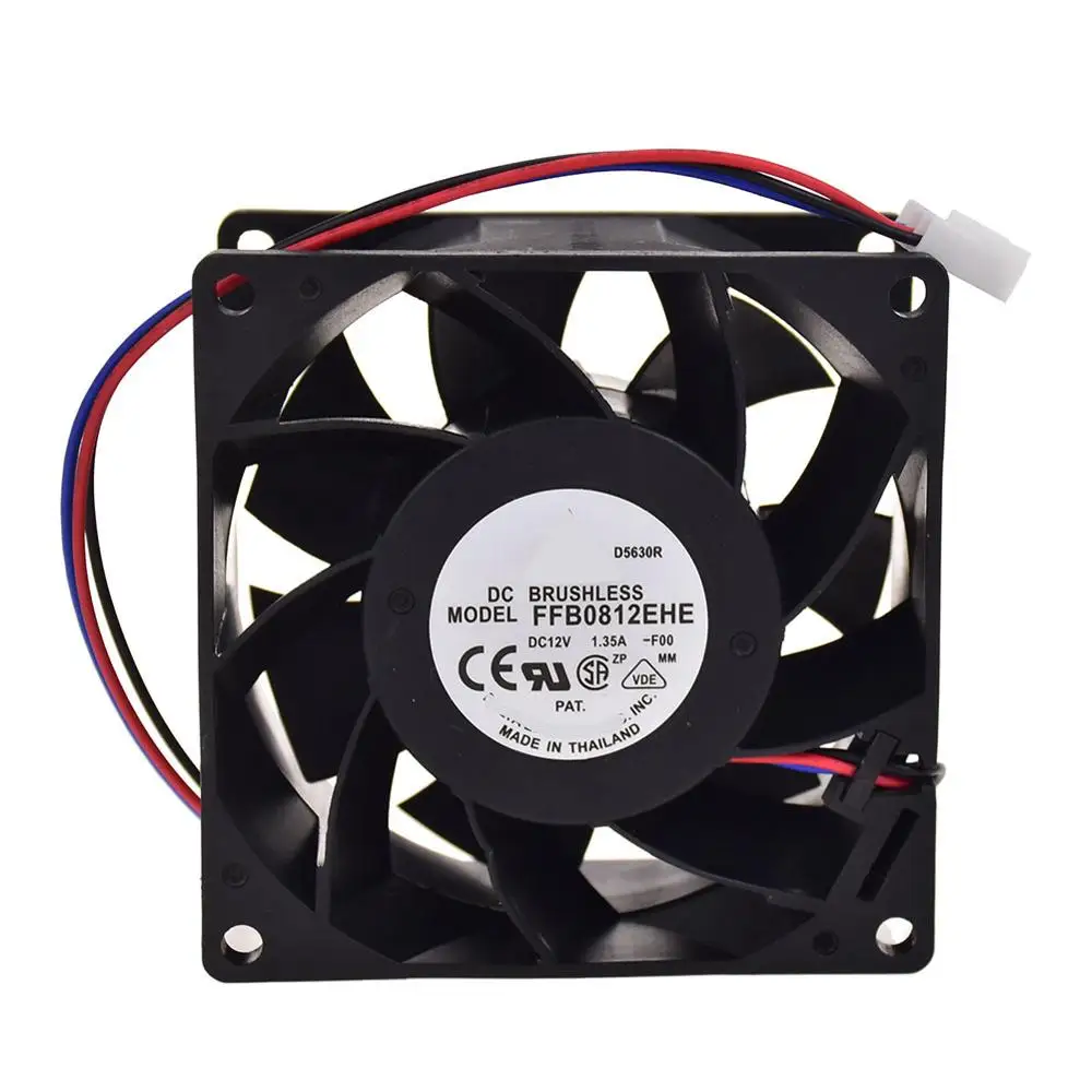 

For Delta FFB0812EHE 12V 1.35A Cooling Fan Speed Measuring Server Cabinet 3 Wires 8038 3Pin