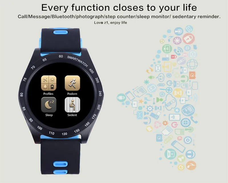 Dispositivos para Android Leitor de Música Relógio Inteligente Bluetooth Chamada Smartver Esportes Passometer Câmera Saúde Redonda Wearable Pulseira 5 Relógio inteligente bluetooth chamada smartwatch esportes passometer