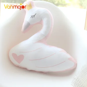 

Vanmajor Soft Crown Swan Plush Toy Pink Swan Pillow Cushion Baby Appease Doll Girl Gift Home Decoration 45/75cm