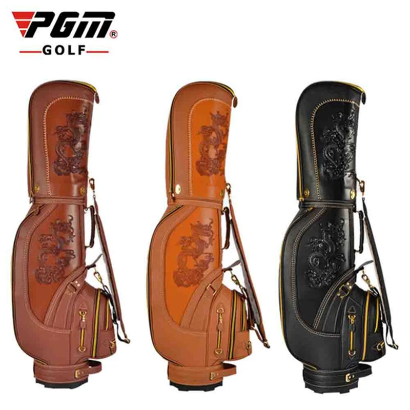 

Pgm Dragon Pattern Standard Golf Bag Leather Waterproof Durable Golf Travel Package High Quality Golf Club Bags D0087