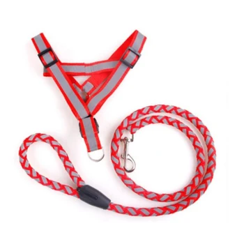 

Dog Leashes Night Reflective Nylon Rope Durable Chest Strap Small Medium Large Dog Walking Training Pet Dog Lead Pet Supplies