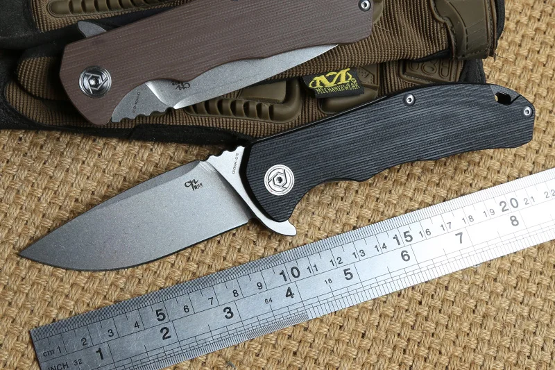 

CH original design 3504 tatical folding knife D2 Blade ball bearings G10 handle outdoor gear camp hunt survival Knives EDC tools