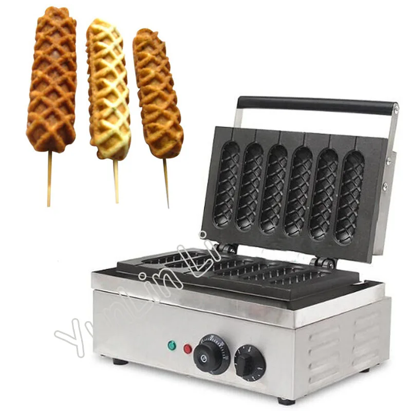 Commercial Hot Dog Baker Corn-shape Cake Making Machine 6 Sticks Waffle Maker Snack Cooking Tool EB-Q1 Commercial Hot Dog Baker Corn-shape Cake Making Machine 6 Sticks Waffle Maker Snack Cooking Tool EB-Q1