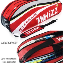 Badminton-Bag Tennis-Racket-Bags Double-Main-Pocket for with 5-6pcs Large Stylish