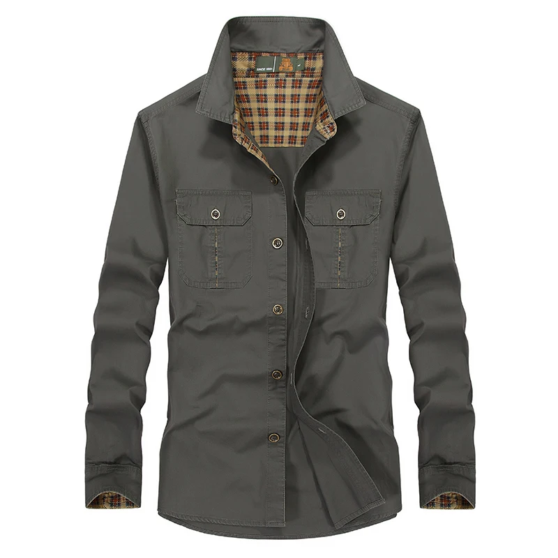 M-5XL Военная рубашка Мужчины Длинные рукава CHEMISE Homme MARQUE Luxe Camisetas Hombre наивысшего качества солдат армии мужские рубашки in1701