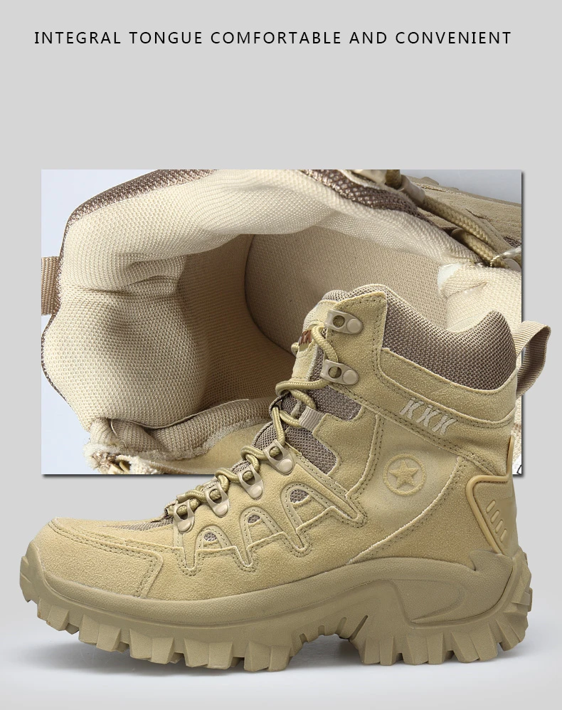 Большие размеры 39-46; Тактические Мужские ботинки в стиле пустыни; износостойкие армейские ботинки; мужские водонепроницаемые уличные походные мужские армейские ботильоны