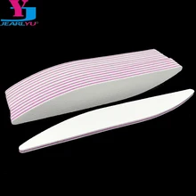 10 pçs arquivo de unhas branco 100/180 bloco buffer lua crescente profissional para manicure uv gel verniz arquivo lixa ferramenta unhas arquivos