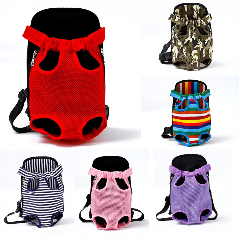 

Pet Backpack Adjustable Shoulder Strap Dog Travel Bag Canvas Dog Bag Mesh Cloth Chest Pack Pet product accessories Portable S-XL