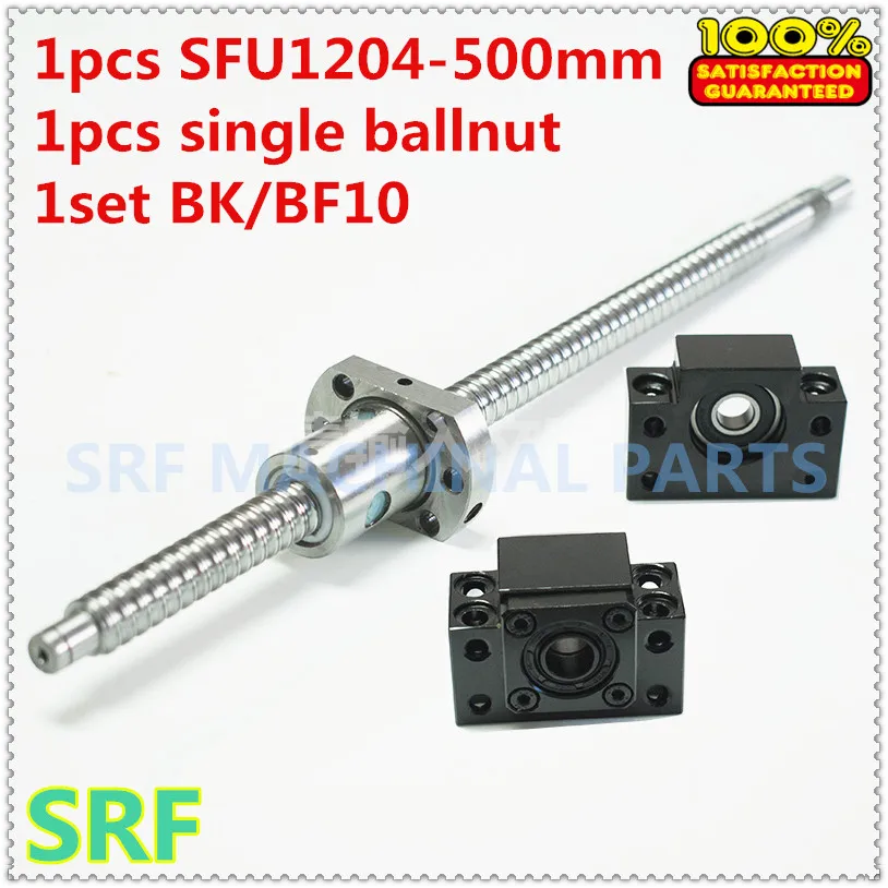 

1set 12mm Rolled Ballscrew SFU1204 500mm with ballnut+ 1set BK10 BF10 Ballscrews End Supports for CNC parts