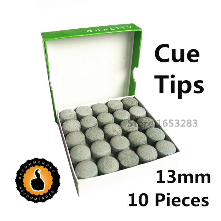 

Billiards Cue Tips 10 pieces 13mm; made in china