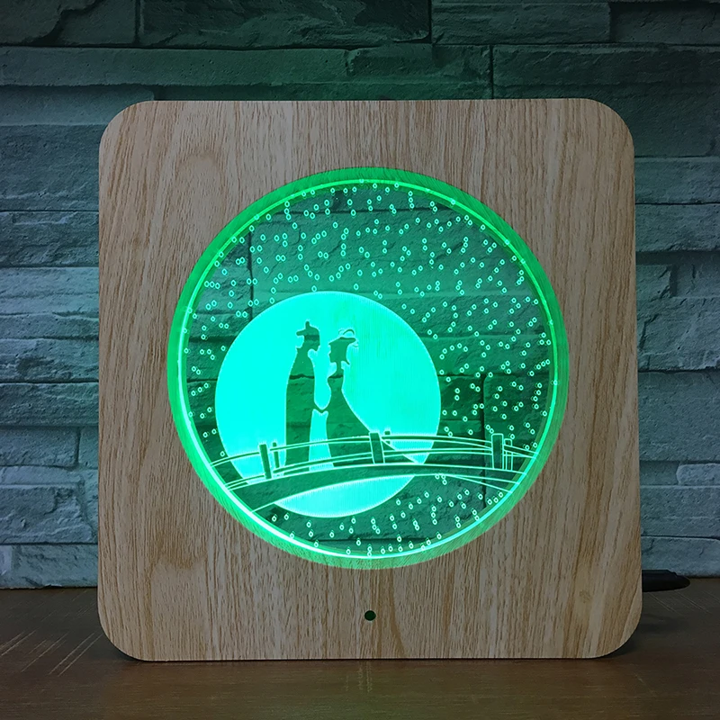

Chinese Fairtale Love 3D LED Plastic Night Light Photo Frame Lamp Table Lamp Kids Colors Gift Home Decor KS-1445