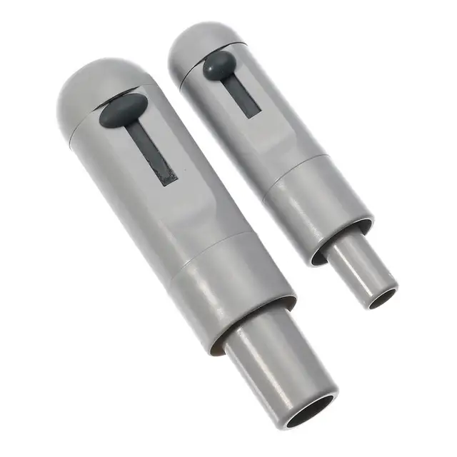 2pcs Grey Universal Saliva Swivel Sucker Suction Handle With Adjustable