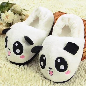 

Drop ShiP Mignon Yeux Panda Femmes Pantoufles Belle Cartoon Indoor Accueil Soft Shoes