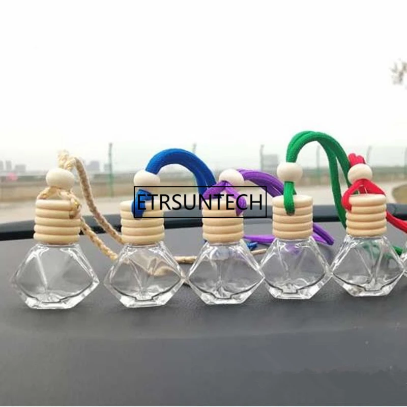

Car Perfume Bottle Hanging Glass Bottle Perfume Pendant For Essential Oils Car-styling Crystal Glass bottle F1792