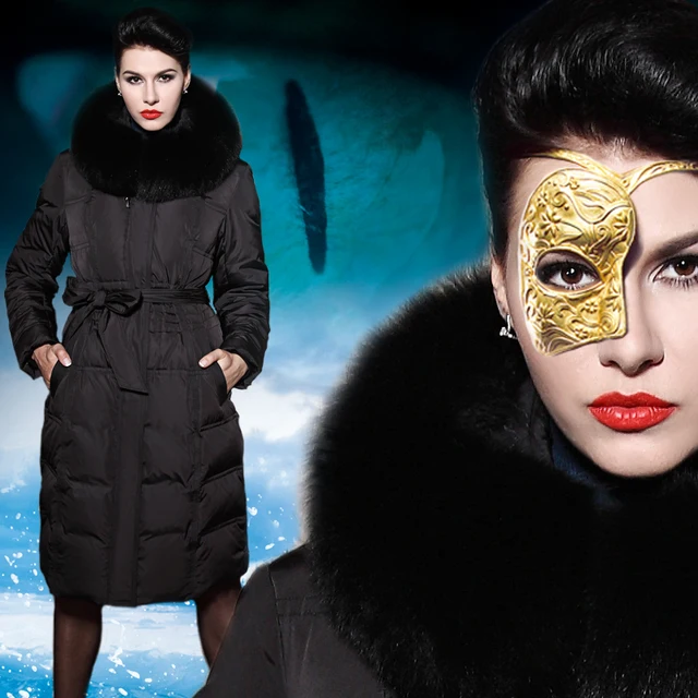 Cheap 2014 new winter jacket women coat salable product fur collar cold-resistant -40 plus size 3xl hooded down jackets ems fedex