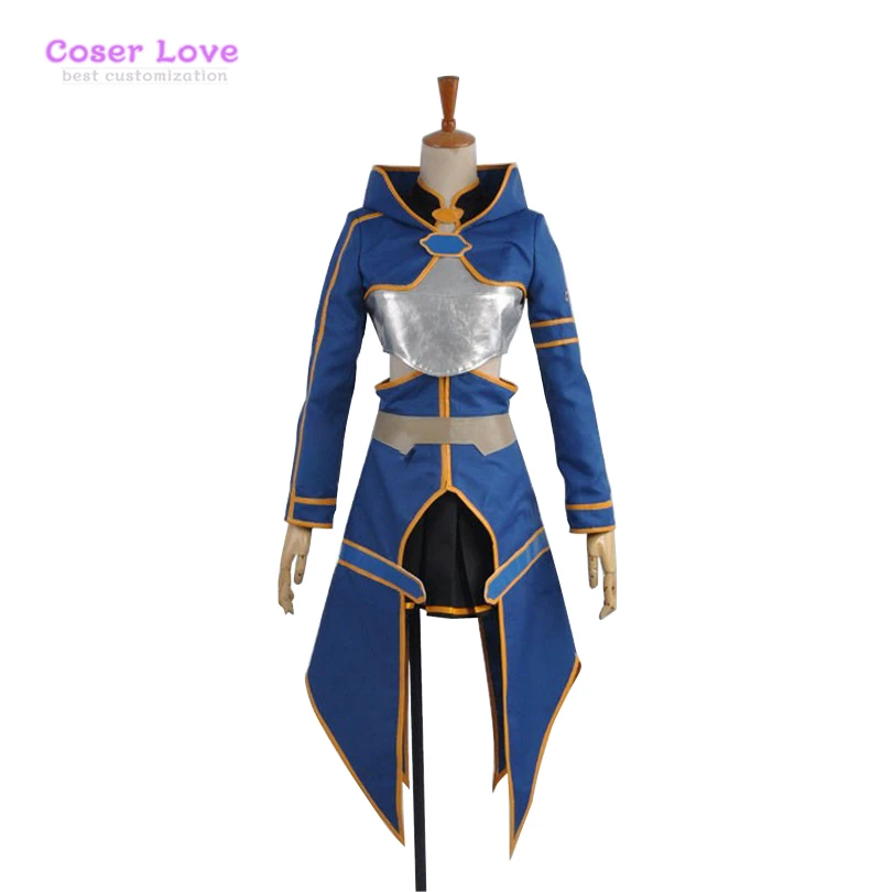 

Sword Art Online 2 Ghost Bullet Silica Blue Anime Cosplay Costume Halloween Christmas Costume