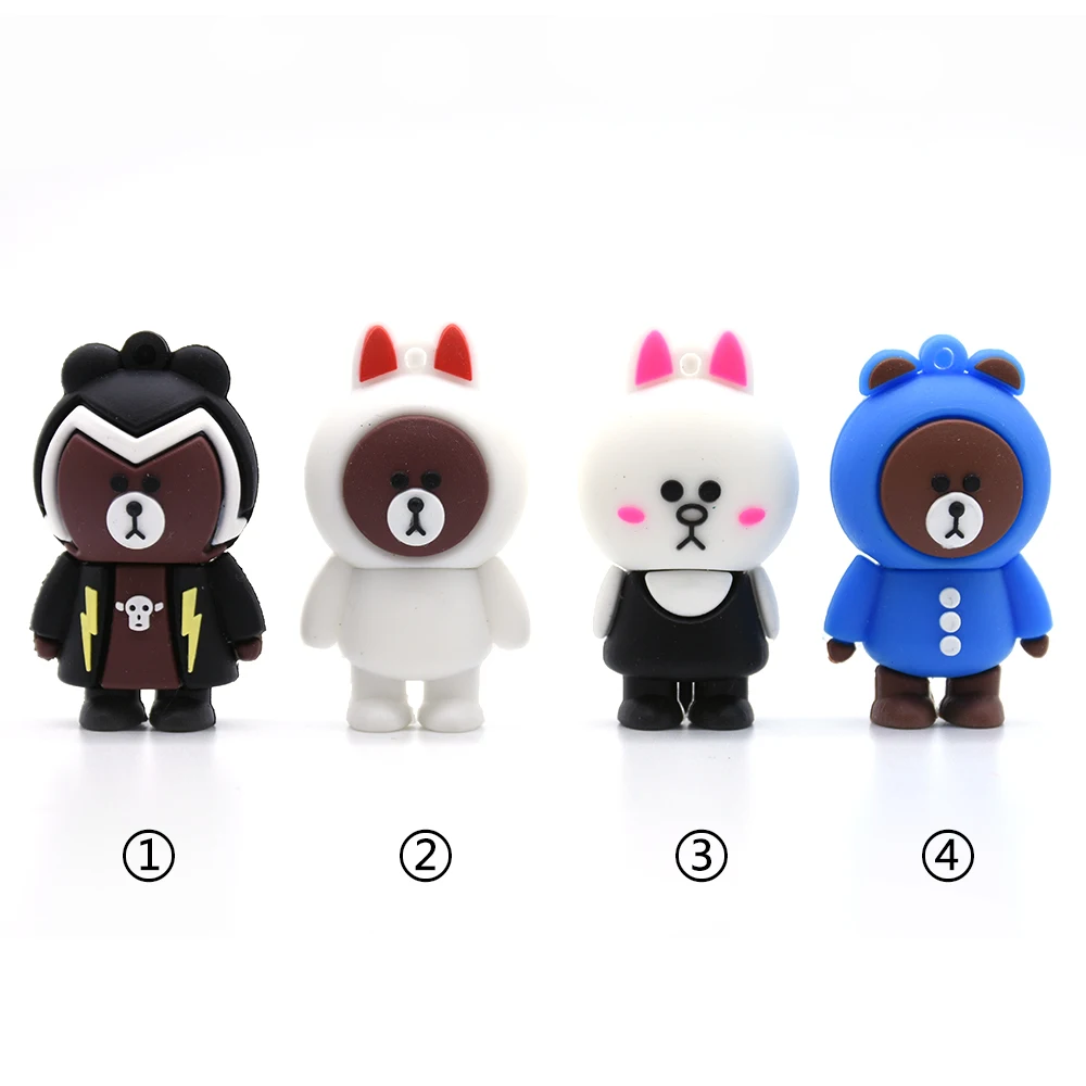 

New Creative Cute Bear Pen Drive Usb Flash Drive 4G/8G/16G /32G/ 64gb Memory Stick Usb 2.0 Usb Stick Flash Flash Usb Lovely Gift