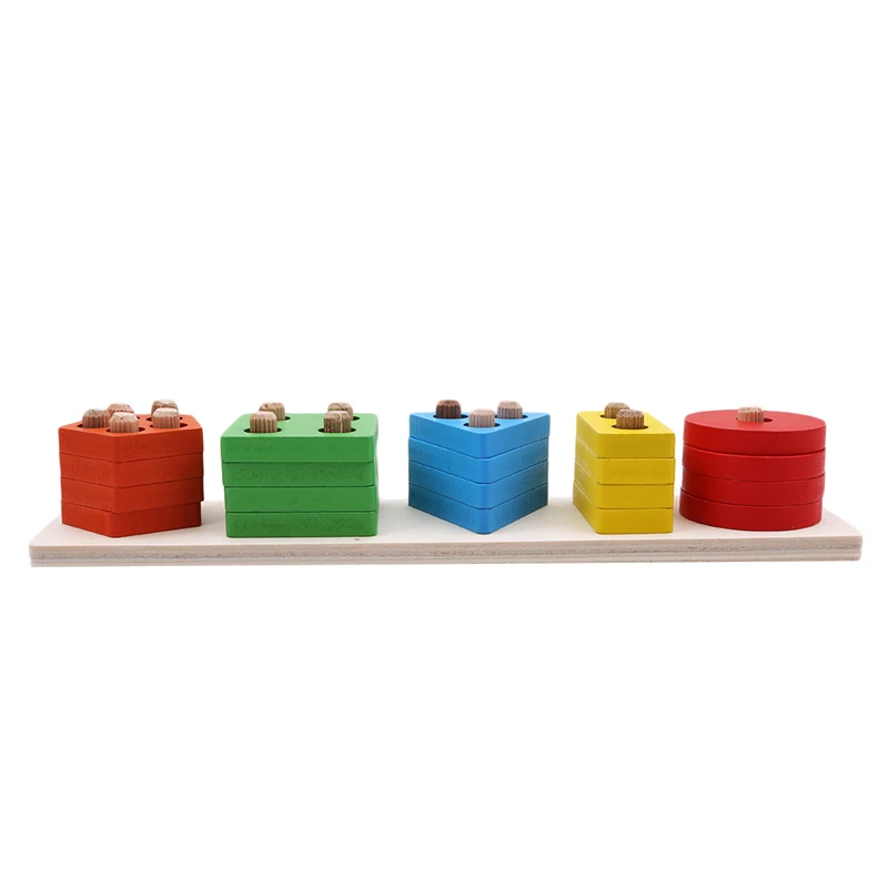  Baby Toys Wooden Blocks Shape Jointed Board Montessori Teaching Leaning Education Building Chopping - 32954256623