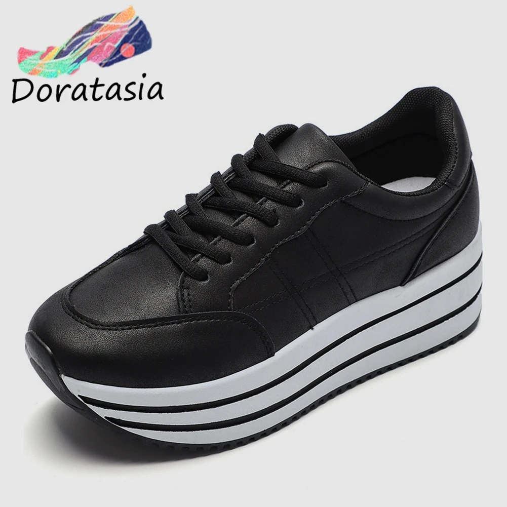 

DORATASIA 2019 Brand New Spring Autumn Sneakers Ladies Flat Platform Dad Shoes Women Shoes Woman Casual Flats Size 36-41