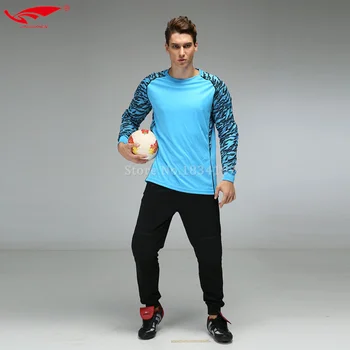 

Soccer Jerseys 2016 2017 Men's Soccer Goalkeeper Jersey Long Pants Football Training Suit Goalkeeper Uniforms New Arrival