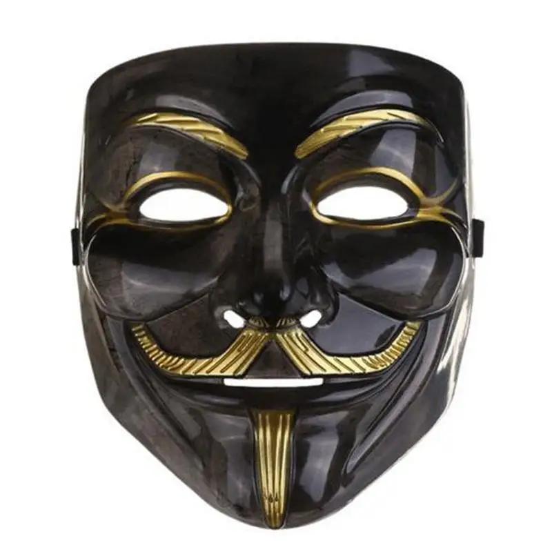 1PC Party Masks Vendetta Mask Anonymous Guy Fawkes Fancy Dress Adult Costume Accessory Party Cosplay Carnaval Masks (4)