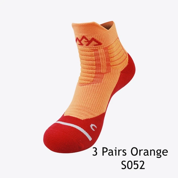 3 пары носков для бега SANTO Marathon Серебристые ионные быстросохнущие антибактериальные дышащие спортивные носки для бега Meias - Цвет: 3 Pairs Orange