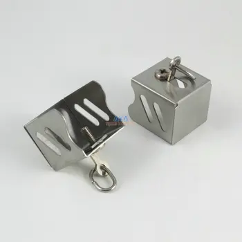 

10 Pieces Stainess Steel Curtain Track End Caps Curtain Track End Stops 28x25x25mm
