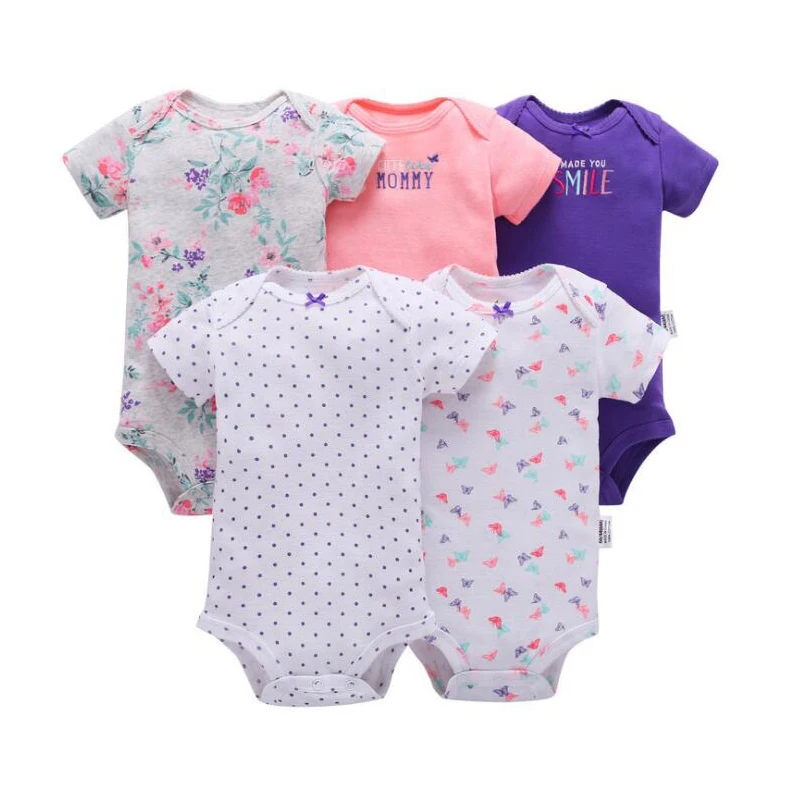 5 Pieces/Lot Infant baby bodysuits Soft cotton quality Ropa de bebe Newborn Baby clothing bebe Jumpsuit 0-24Months - Цвет: bodysuit 05