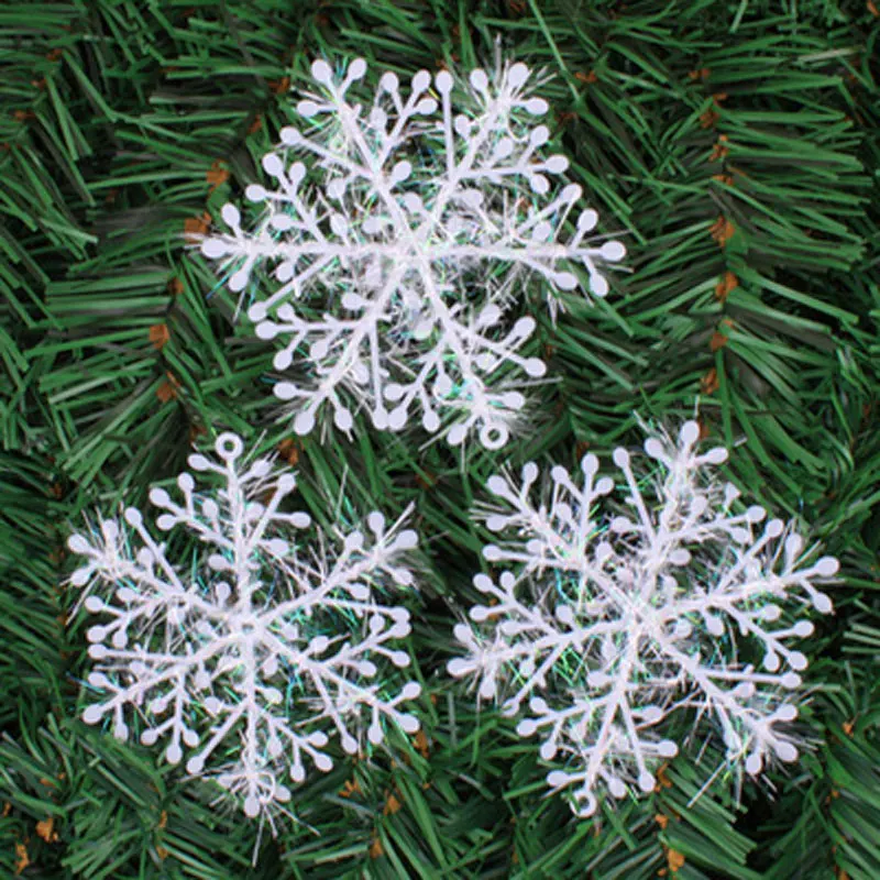 30 шт. белые рождественские орнаменты снежинки праздничные принадлежности вечерние украшения для дома Decoracion Navidad подарок на год