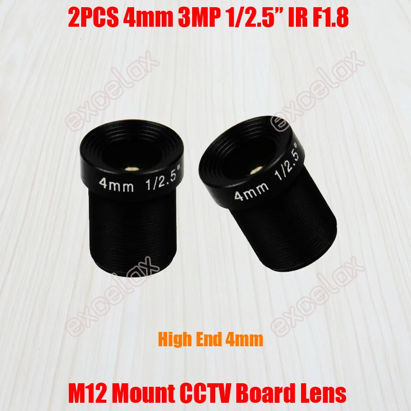 2 шт./лот 3MP 1/2.5 &quot4 мм F1.8 ИК MTV CCTV плата с фиксированным радужным объективом M12
