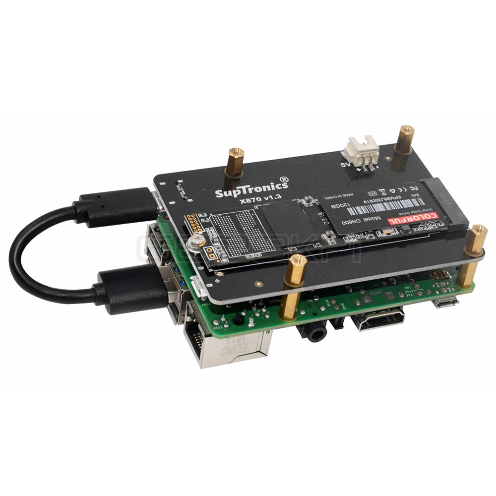 GeeekiPi X870 M.2 NVMe SSD Щит Плата расширения 2280/2260/2242/2230 для Raspberry Pi 1 B +/2 B/3 +/4 ROCK64 Banana