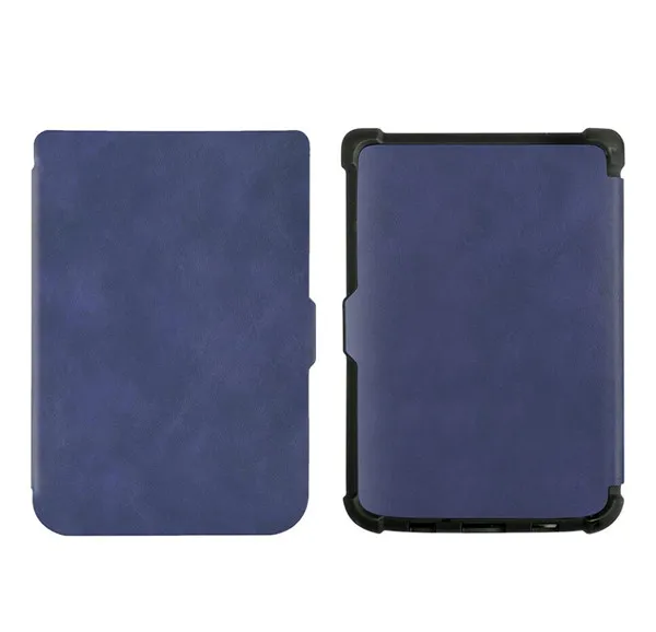 Gligle кожаный чехол для Pocketbook Touch Lux 4 627/HD 3 632/Basic 2 616 Ereader TPU shell 500 шт./лот - Цвет: dark blue