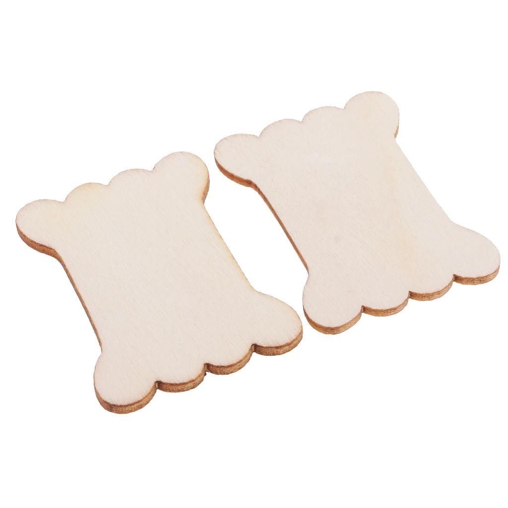 20pcs Packed Natural Wood Thread Bobbins Spool Bone Shaped for Storage Holder Cross Stitch Embroidery Floss Sewing Tools