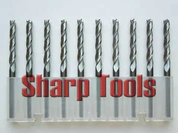 

Smooth Cut 3.175x22mm 3 Flute Wood Milling Cutter Engraving Bits CNC Router Tool 10pc Spiral Carving Solid Carbide End Mills