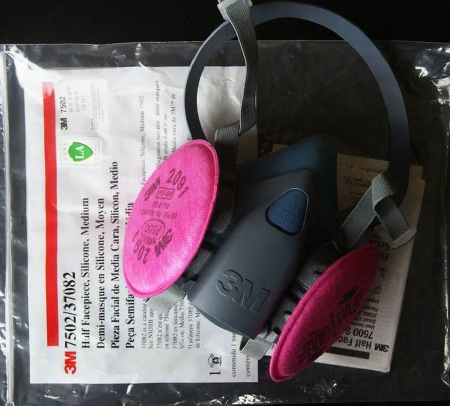 Ceny 3M 6200 7502 malowane farbą w sprayu pół respirator na twarz maska gazowa z 3M 2091 filtr garnitur przemysł bezpieczeństwo bezpieczeństwo odporny na kurz maska
