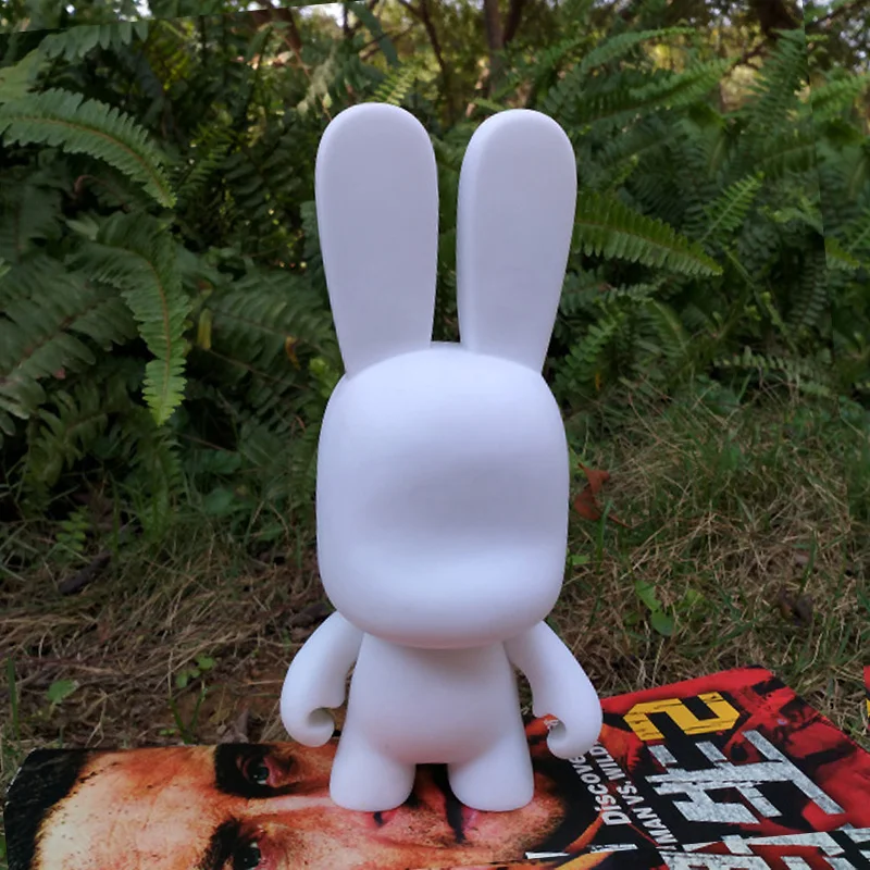 

Wholesale 2pcs Long Ear Rattbit PVC Doll DIY Paint Blank White Vinyl Toy In Opp Bag