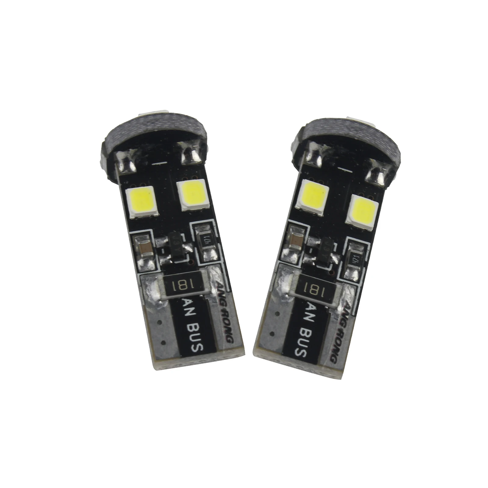 Светодиодный внутренний габаритный фонарь ANGRONG 2x T10 W5W 8 SMD дневные ходовые огни