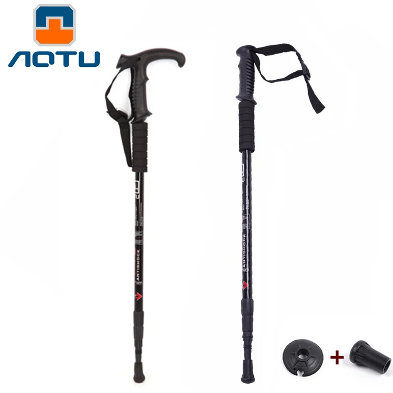 

Nordic Walking Trekking Poles Antishock Telescopic Cane Collapsible Ultralight for Hiking Camping Backpacking Walking Sticks