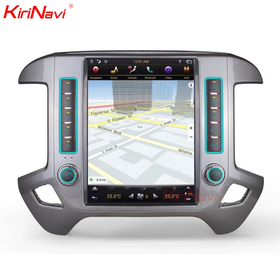 KiriNavi 12,1 ''Android 8,1 Автомагнитола для CHEVROLET Silverado автомобильный Dvd Gps Android мультимедийный видео плеер навигация